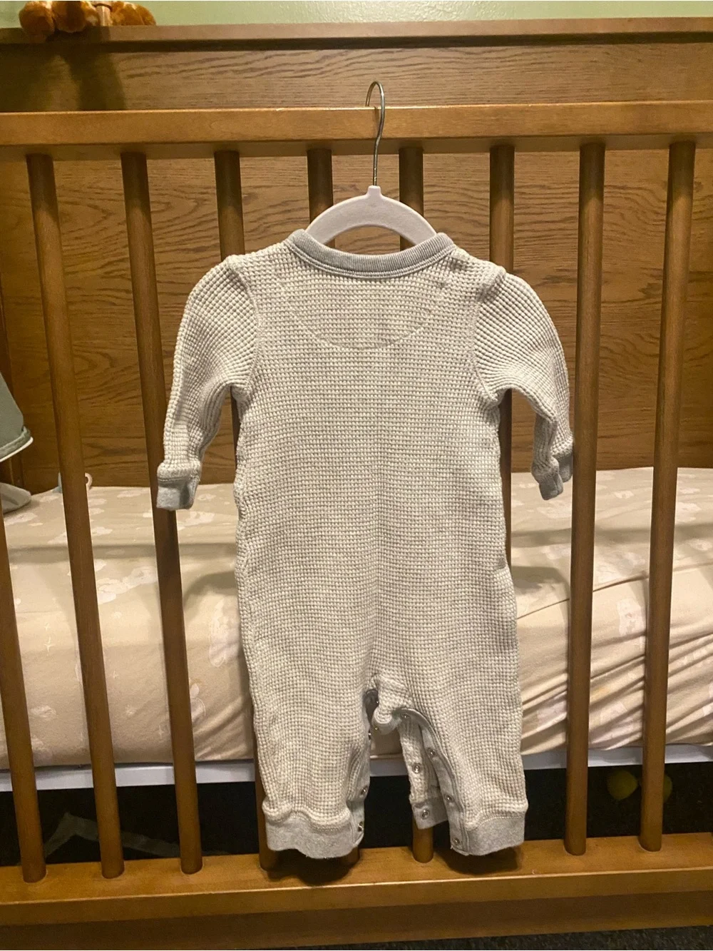 GAP Baby Waffle-Knit One-Piece in Heather Gray